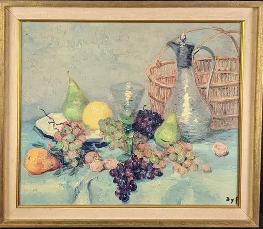 Vintage 1950s Still Life Print By Reliable Marcel Dyf Auction