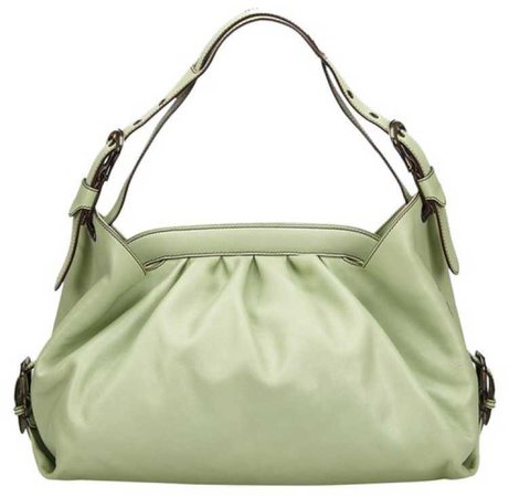 fendi green leather handbag