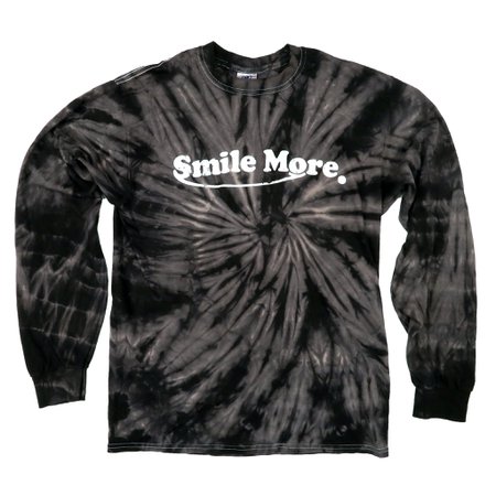 Long Sleeve T-Shirt - Black Tie Dye (All Sizes) – The Smile More Store