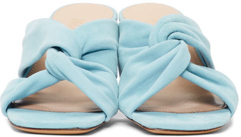 Jacquemus: Blue 'Les Mulles Bellagio' Sandals | SSENSE