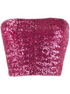 Andamane sequin cropped top - PINK