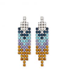 blue orange silver earrings