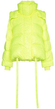 Short padded feather down puffer jacket