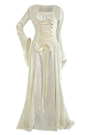 Atomic Buttercream Velvet Gown Costume - As Shown / One Size