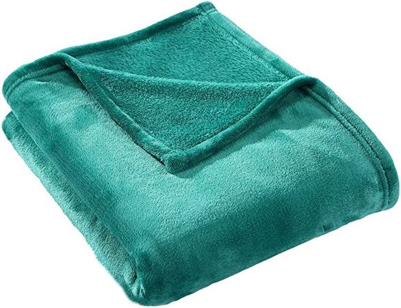 Amazon.com: HYSEAS Flannel Fleece Throw Blanket Teal - Super Soft Plush Microfiber Solid Blanket for Couch, Bed, Chair, Sofa - Fuzzy Cozy Lightweight - 50x60 Inch : Home & Kitchen