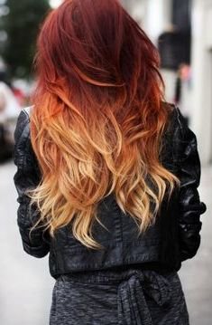 Ombre brown to orange