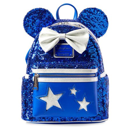 Minnie Mouse Sequined Loungefly Mini Backpack – Wishes Come True Blue | shopDisney