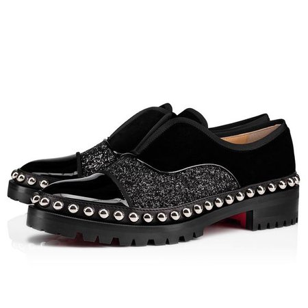 Alphacroc Patent Version black Patent calfskin and Glitter - Women Shoes - Christian Louboutin
