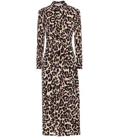 Alham leopard midi dress