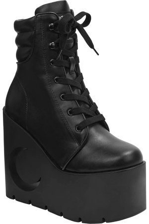Diana wedge goth boots