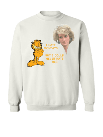 Princess Diana Garfield sweater funny