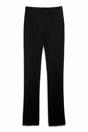 Side zip leggings - Black magic - Trousers & shorts - Monki WW black