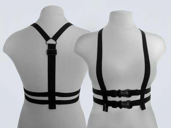 Fashion body harness cosplay Bdsm harness body cage black