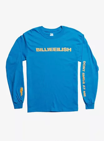 Billie Eilish Blue Don't Smile At Me Long-Sleeve T-Shirt