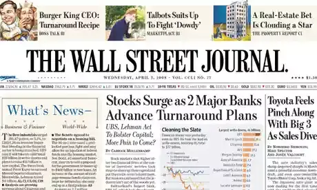 Wall Street Journal to roll out US edition in UK | Wall Street Journal | The Guardian