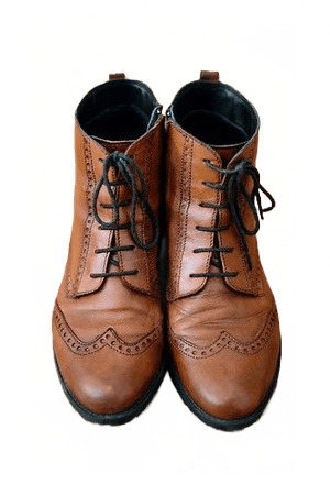 brown oxford boots png