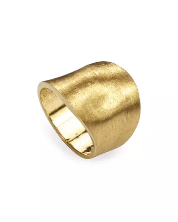 Marco Bicego 18K Yellow Gold Engraved Lunaria Ring | Bloomingdale's