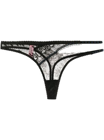 Agent Provocateur stone-embellished Lace Thong