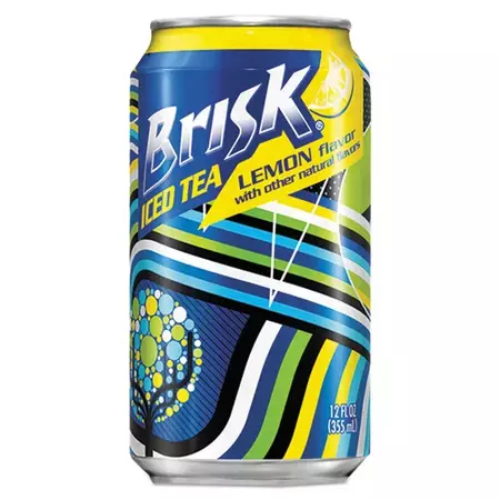 Brisk Lemon Iced Tea, bold lemon flavor, 12 fl oz, 12 Pack Cans - Walmart.com
