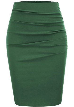 forest green pencil skirt