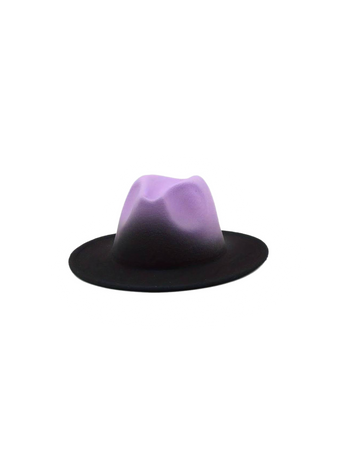 black purple gradient fedora hat