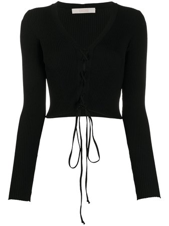 Ssheena Ribbed Knitted Crop Top KRISSKROSSFS20001BLACK Black | Farfetch