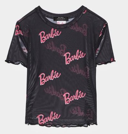 Tulle T-shirt With Barbie Print