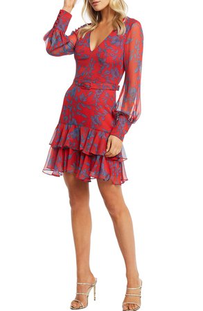 Bardot Madelyn Long Sleeve Floral Minidress | Nordstrom