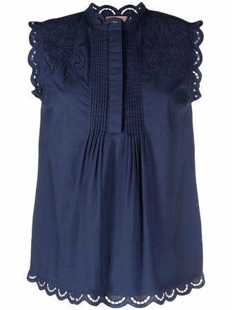 TWINSET embroidered scalloped blouse - FARFETCH