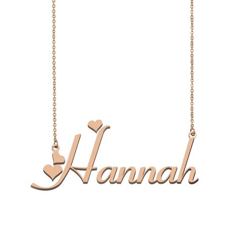 Hannah Name Necklace , Custom Name Necklace for Women Girls Best Friends Birthday Wedding Christmas Mother Days Gift|Pendant Necklaces| - AliExpress