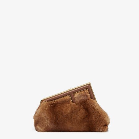 Brown mink bag - FENDI FIRST SMALL | Fendi