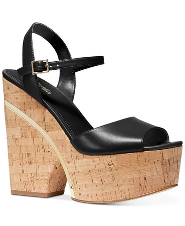 Michael Kors Lana Platform Dress Sandals & Reviews - Sandals - Shoes - Macy's black