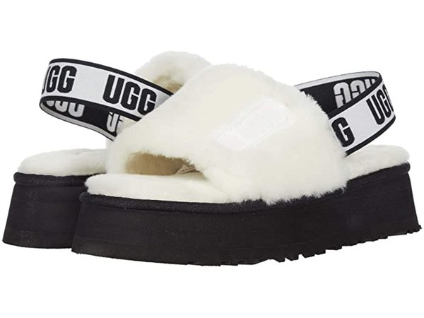 UGG Disco Slide White/Black | Zappos.com