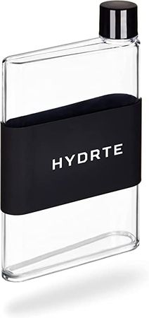 Hydrte Flat Water Bottle 17 oz, Leak Proof and Slim Water Bottle Design,The Purse Water Bottle, Cute Water Bottle made for Women and Men, BPA Free Square Water Bottle : Sports & Outdoors