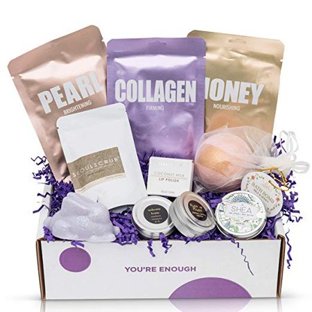 Amazon.com : Cruelty-Free Bath Body & Spa Gift Box - Bath Bomb, Shea Butter Tin, Bunny Soap, Bath Scented Candles And More - Perfect Relaxation Gifts For Women : Beauty