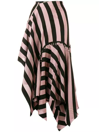 Marques'almeida Asymmetrical Striped Skirt - Farfetch