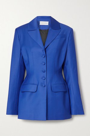 Wool-blend Blazer - Cobalt blue