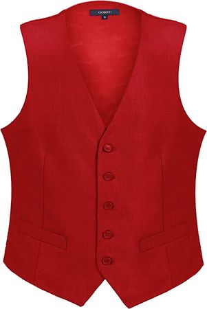 Gioberti Mens Formal Suit Vest, Dark Brown, 2X-Large at Amazon Men’s Clothing store