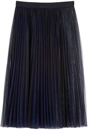 JAPAN EXCLUSIVE Metallic Pleated Midi Skirt
