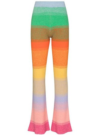 The Elder Statesman Canyon Striped Knitted Trousers - Farfetch