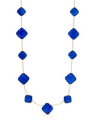 Crown & Ivy™ Gold Tone Quatrefoil Collar Necklace