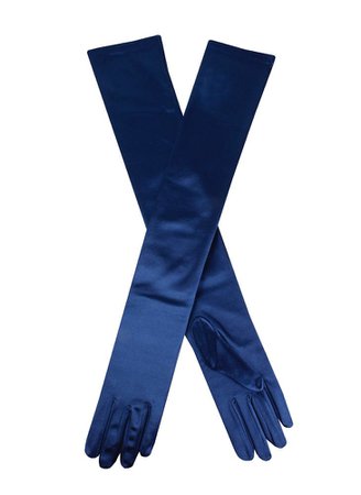 Dark Blue Long Gloves
