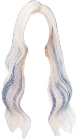 Blonde Blue Hair Edit PNG