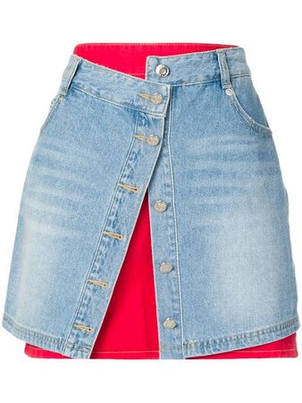 SJYP layered denim skirt $422 - Buy SS19 Online - Fast Global Delivery, Price