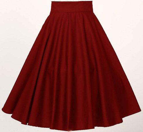maroon circle skirt