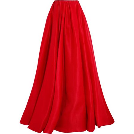 maxi red skirt