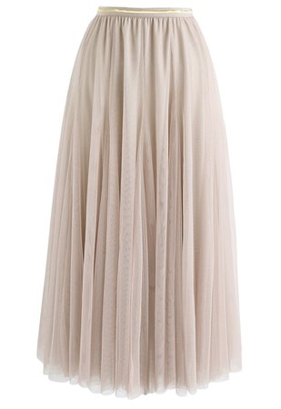 My Secret Weapon Tulle Maxi Skirt in Cream - Retro, Indie and Unique Fashion
