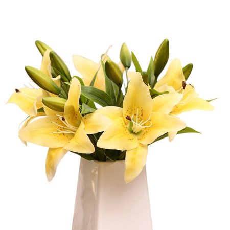 Lily Flowers Latex Artificial 3 heads Artificial Flowers Bouquets House Home Wedding 36cm Real Touch Festival Decoration-in Artificial & Dried Flowers from Home & Garden on Aliexpress.com | Alibaba Group