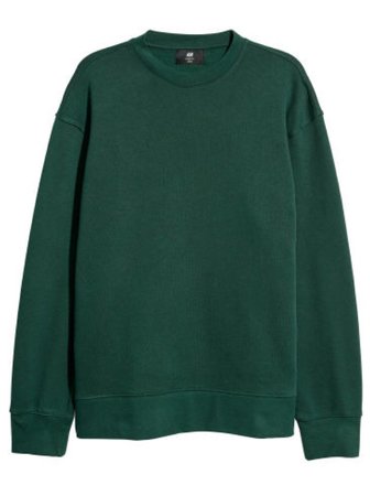 basic dark green sweatshirt