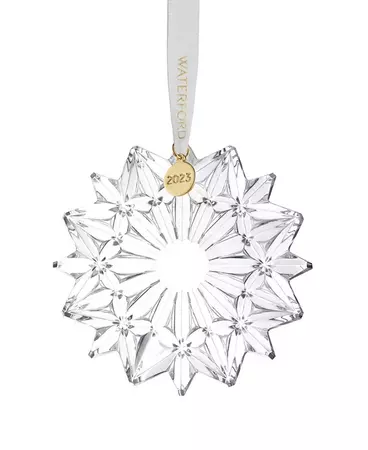 Waterford Annual Snow Crystal Ornament 2023 - Macy's